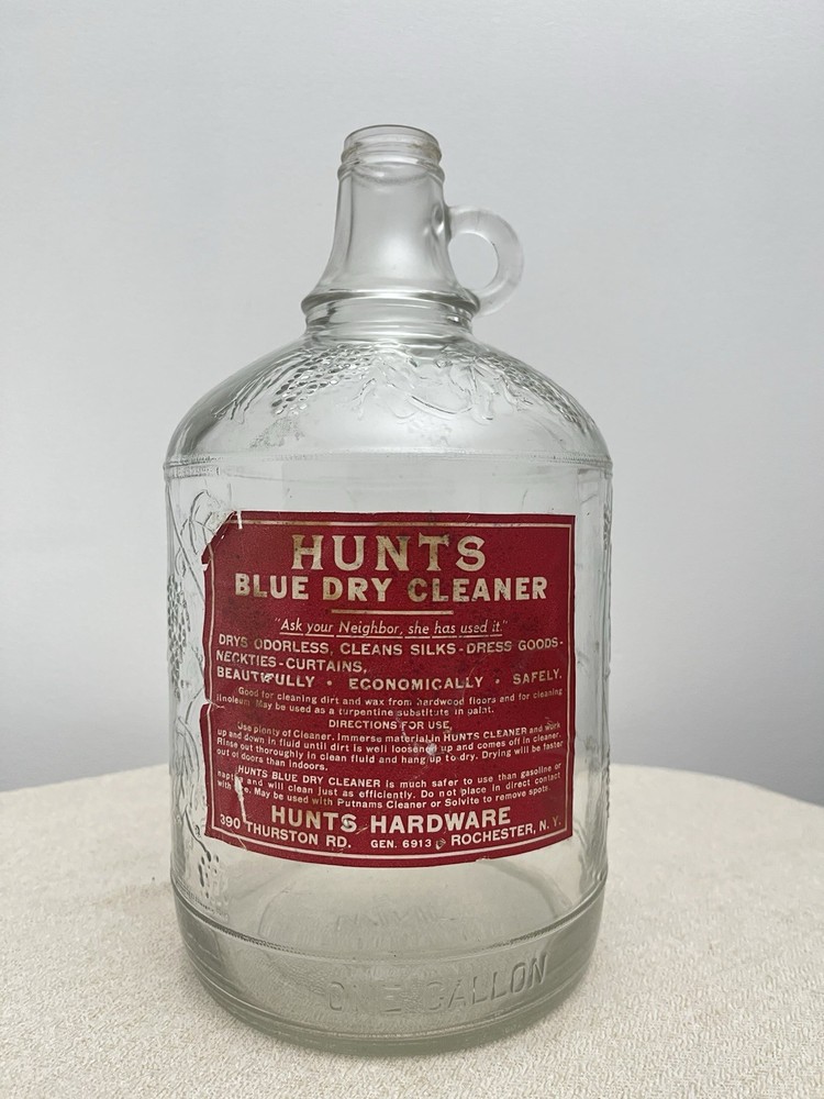🟡 Antique Pre 1940&rsquo;s Hunts Hardware 390 Thurston Rochester NY Blue Dry Cleaner