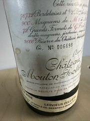 1961 Chateau Mouton Rothschild No 006698 Empty Bottle
