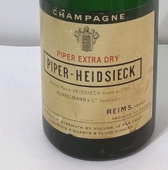 Vintage Piper-Heidsieck Extra Dry EMPTY Display Champagne Bottle 18&Prime; tall
