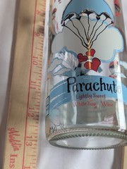 EMPTY Blue Parachute Table Wine Bottle Crafts Decor Airplane Plane 750 ml Bin 12