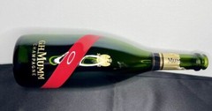 G.H. Mumm Empty Champagne Bottle 12” Green Red Gold Classic Home Man Cave Decor