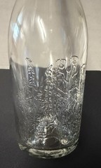 Vintage French Modele Depose Long Necked Glass Bottle – Floral Design