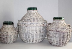 Vtg VIRESA CARBOY Bottle Wicker 5-Gal. Glass Demijohn 16½ » Jug 10½ lb Wine Beer