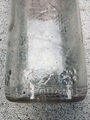 RARE VINTAGE WINE BOTTLE & Cap Embossed WITH GRAPES & VINES- BALL # 1- 4/5 PINT
