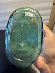 Vintage Dalmau Hermanos Wine Bottle Green Glass Spanish Made in Spain 6.5” Tall
