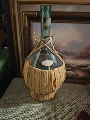 RARE Vintage 1961 Pellegro Suali CHIANTI Rattan Wrap (Empty)