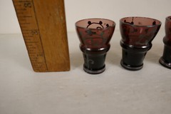 Vintage Set of 4 Gorgeous Purple Chinese Mijiu or Rice Wine Cups