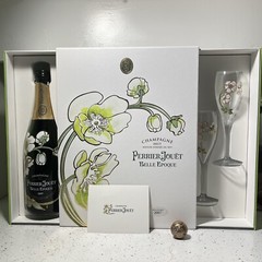 PERRIER-JOUET BELLE EPOQUE CHAMPAGNE GIFT BOX Empty Bottle 2 Flutes Cork 2007