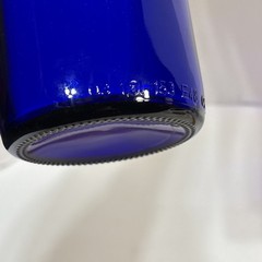 19&Prime; Tall Cobalt Blue Glass Bottle 1.5L Long Neck Wine Liquor Bottle EUC Unique