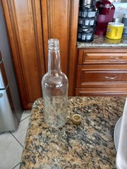 Clear Empty Wine Bottles box 12 per case. 750 ml. 12 Caps included.