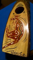 Floating Wine Bottle Holder ~ Australia ~ Wood ~ Painted ~ Kangaroo ~ Gift 12×3&Prime;