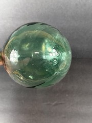 Vintage E.F. Vino D’Italia VCP Green Glass Wine Bottle Round Bottom Italian