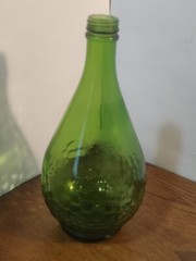 VTG GALLO Flavor Guard Glass Green Half Gallon Empty Decorative Bottle No Lid