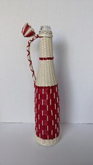 Vintage Spain Woven Plastic Covered Bottle