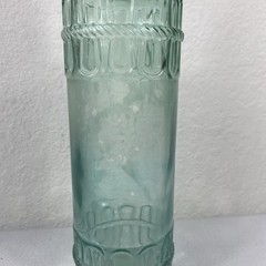 Vintage Decorative Blue Glass Textured Wine Bottle – 12 1/4 inches READ
