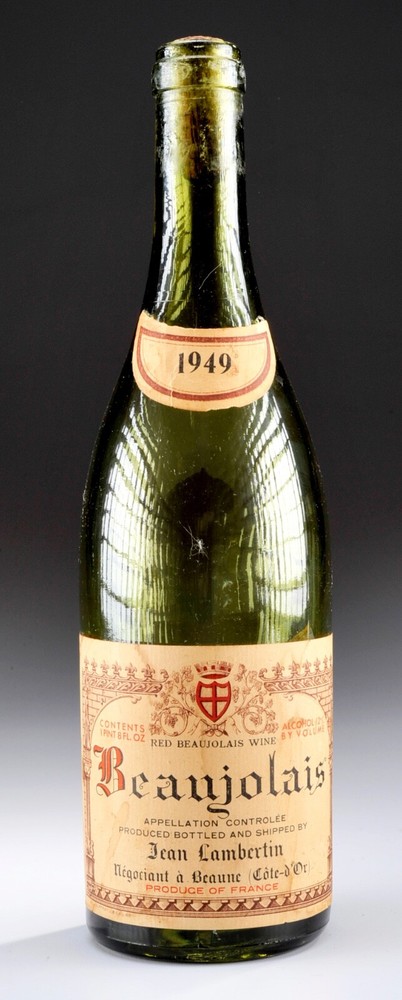 Empty Bottle Jean Lambertin 1949 Red « Beaujolais » Wine Bottle (#2)