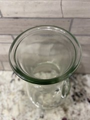 Embossed Since 1852 Glass Wine Milk Juice Carafe 9 5/8&Prime; Tall