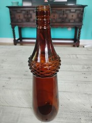 Vintage Amber Akadama Honey Wine Bottle
