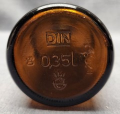 Vintage Brown Amber Glass Wine Beer Bottle German Gerresheimer 12oz 350ml 10.5&Prime;
