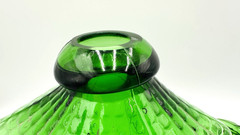 Vintage large Emerald Green Glass Street Lamp Wine Decanter Bottle 19&Prime;