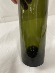 Antique 12.25” Green Unmarked Glass Wine Bottle – CHIPPED