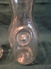 Vintage Paul Masson Since 1852 Glass Carafe Decanter Wine/Milk Bottle 9.5&Prime; Tall
