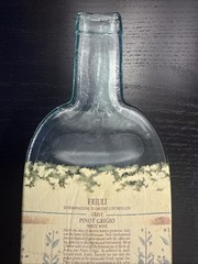 Glass Wine Bottle Wall Art – Candoni Pinot Grigio – 12&Prime;x5&Prime;