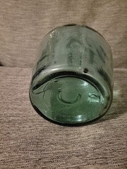 Vtg VIRESA Green Blue 10&Prime; Wine Jug Viresa Glass Bottle Carbon Demijohn Terrarium