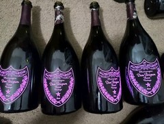 1 Empty Bottle Dom Perignon Rose Luminous 750 ML, Pink Rose Bottle (Just 1)