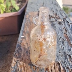 Vtg Franzia Mini Wine Bottle Jug w/ Handle 3/16 Pint Size