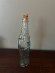 Italian Fish Shaped Wine Bottle Clear Aqua Tint Glass