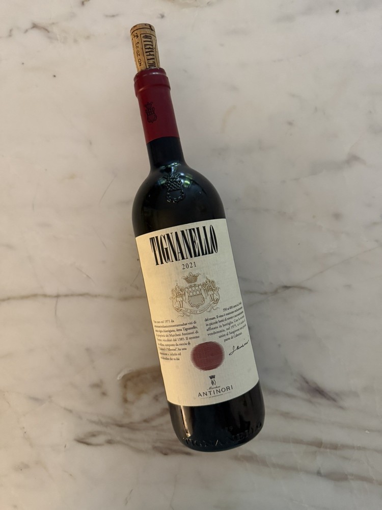 Tignanello Antinori Wine. EMPTY BOTTLE 2021 Vintage. Red Wine Antinori Tuscany