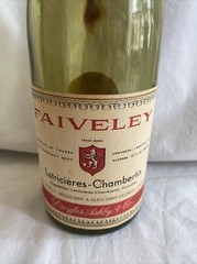 Vintage Faiveley Burgundy Cote-D’Or France Empty Bottle 1966 w/Cork, Empty (WC2)