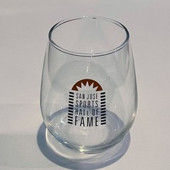 San Jose Hall of Fame Induction Logo Wine Glass