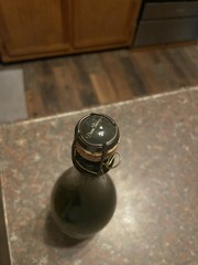 Vintage 2002 Dom Perignon Empty Glass Champagne Bottle Wine W Cork Wire Bail Cap