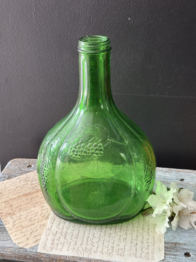 Vintage Green Glass Bottle Half Gallon Wine Bisceglia Brothers Corporation