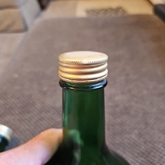 2 Empty Wine Das Gutten Green Bottles 4/5 Quart California Rhein Wein 9.5&Prime;