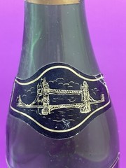Vintage The Tower Hotel London 9&Prime; Red Table Wine Bottle – Empty – Green – Italy