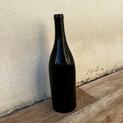 French Antique Dark Green Glass Bottle Wine Water Circa 1900 10022213
