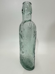Vintage Liquor Wine Bottle Made in Spain 1994 Grapes and Leaves Embossed Glass