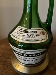 Vintage Handmade Wine Bottle Electric Table Lamp Charles Fournier 1/2 Gallon