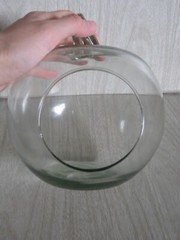 Glass Demijohn Carboy Apple Pumpkin Shaped Wine Jug Terrarium Planter 6.5&Prime;