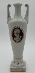 VTG MCM F. lli Marchi Brescia Wine Bottle Vase Hand Painted In Italy 12&Prime; T