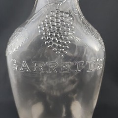 Vintage Garrett&rsquo;s American Wines Glass Wine Decanter Bottle Quart Grape