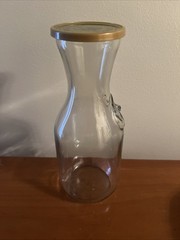 Vintage Paul Masson 9 3/4 Clear Glass Wine Carafe Since 1852 Decanter