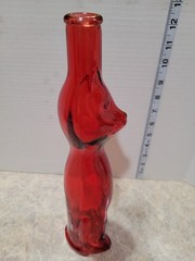 Moselland Riesling Tall Red Cat Wine Bottle