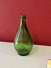 Gallo Half Gallon Flavor -Guard Green Glass Bottle Embossed Grapes & Vines VTG