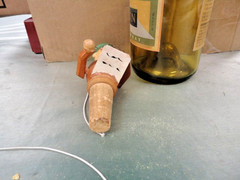 Antique italian wine cork carving Optician Optometrist #2 nice!