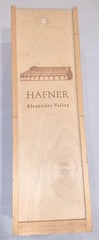HAFNER Alexander Valley Winery EMPTY Wine Box With Slide Cover