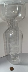 Wine Bottle Wine Glass. “Finally A Wine Glass That Fits My Needs!” 11.5” Tall